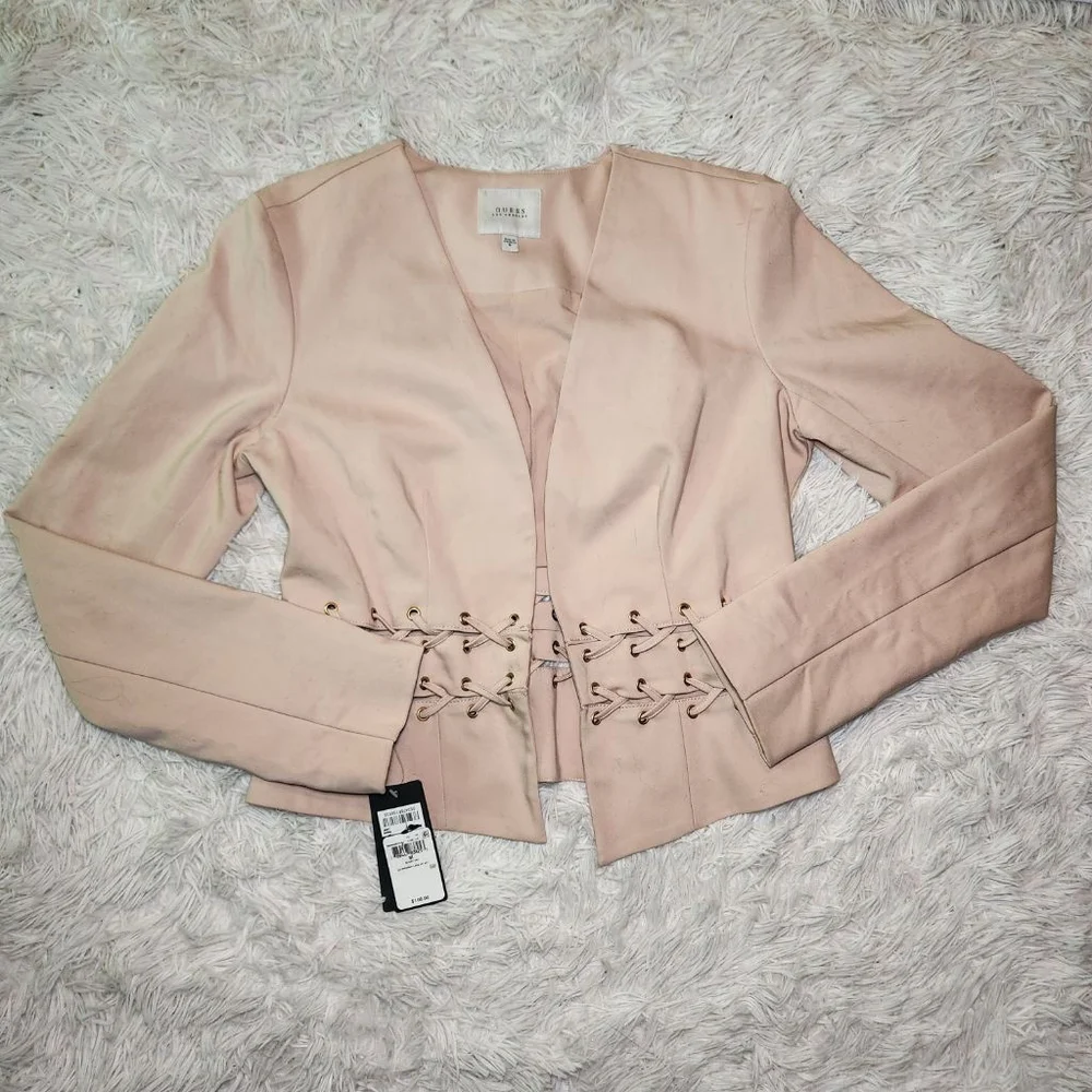 Guess Rugby Tan Miranda Lace Up Waist Blazer